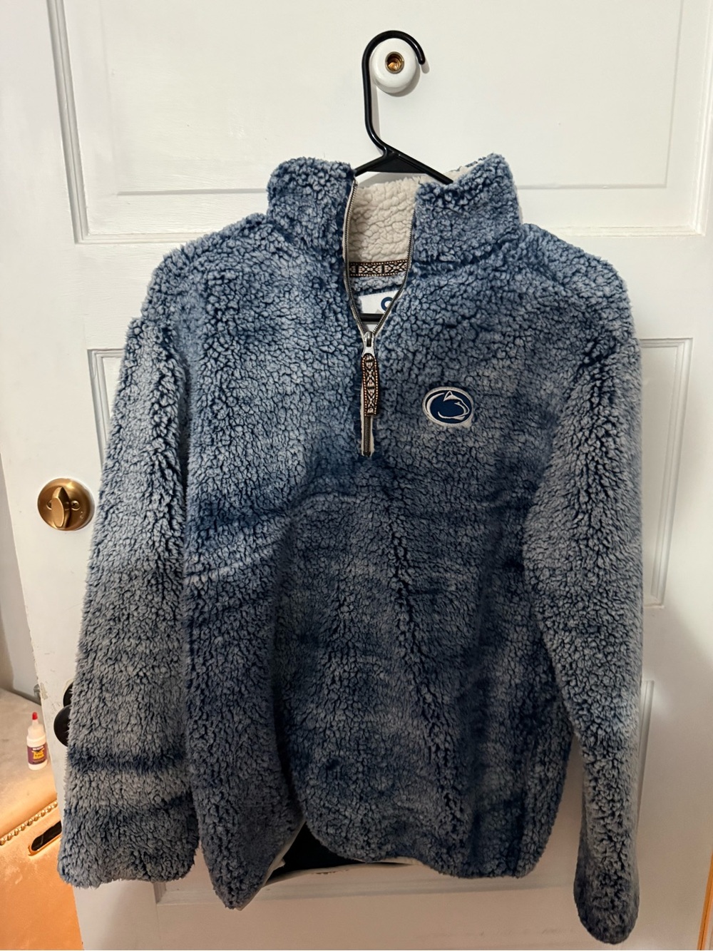 Plush Sherpa Half-Zip Jacket - Blue